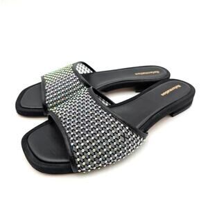 Reformation Scout Mesh Slip-On Slide Sandals Women's Black Size US7 EU37